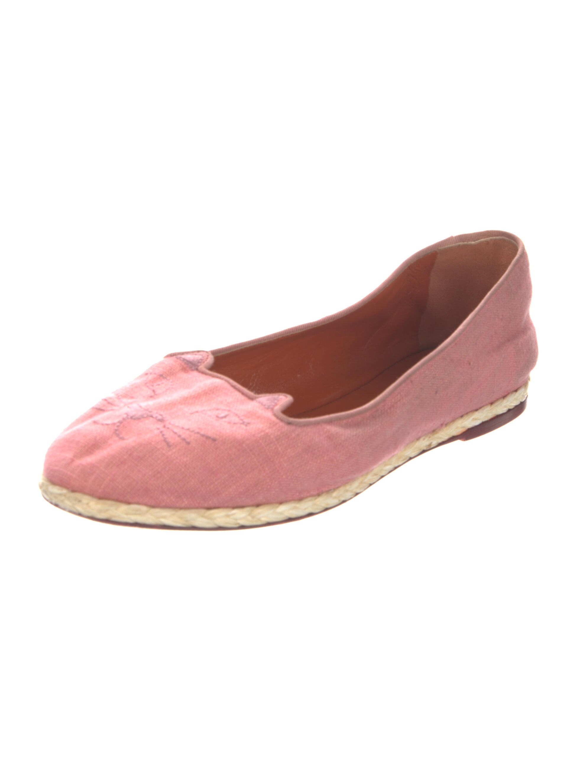 Charlotte Olympia Kitty Flats Pink Flats, Shoes CIO21060 The RealReal