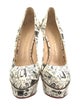 Charlotte Olympia Leather Printed Pumps