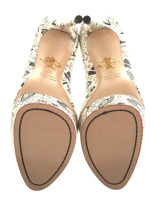 Charlotte Olympia Leather Printed Pumps