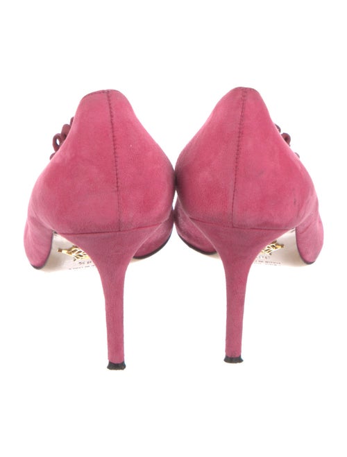 Charlotte Olympia Suede Floral Print Pumps