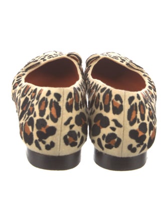 Charlotte Olympia Canvas Animal Print Flats