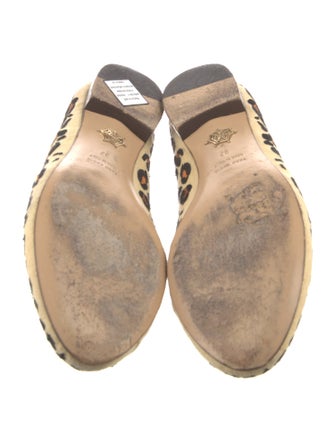 Charlotte Olympia Canvas Animal Print Flats