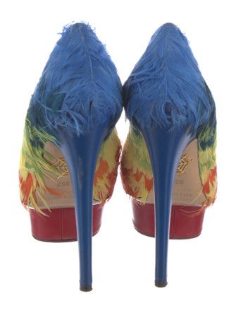 Charlotte Olympia Duck Feathers Feather Trim Pumps