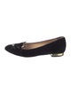 Charlotte Olympia Velvet Embroidered Accent Flats