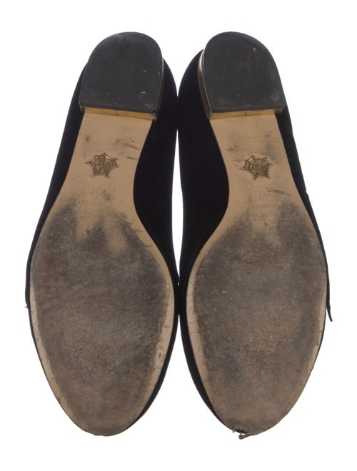 Charlotte Olympia Velvet Embroidered Accent Flats