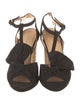 Charlotte Olympia Canvas T-Strap Sandals