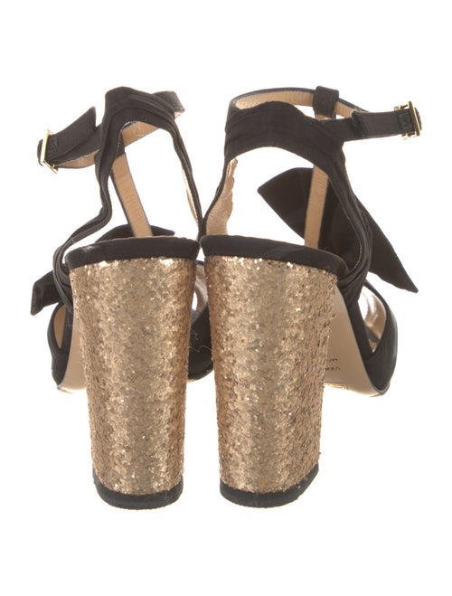 Charlotte Olympia Canvas T-Strap Sandals