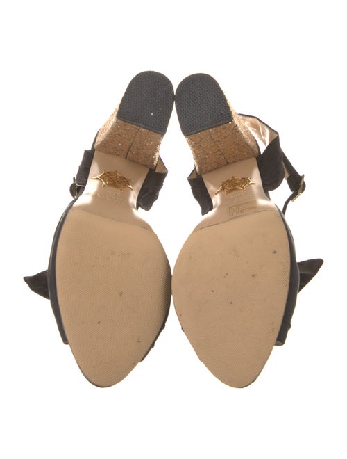 Charlotte Olympia Canvas T-Strap Sandals