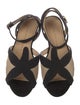 Charlotte Olympia Mesh Beaded Accents T-Strap Sandals