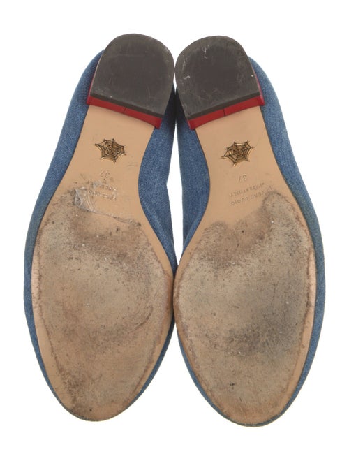 Charlotte Olympia Denim Printed Flats