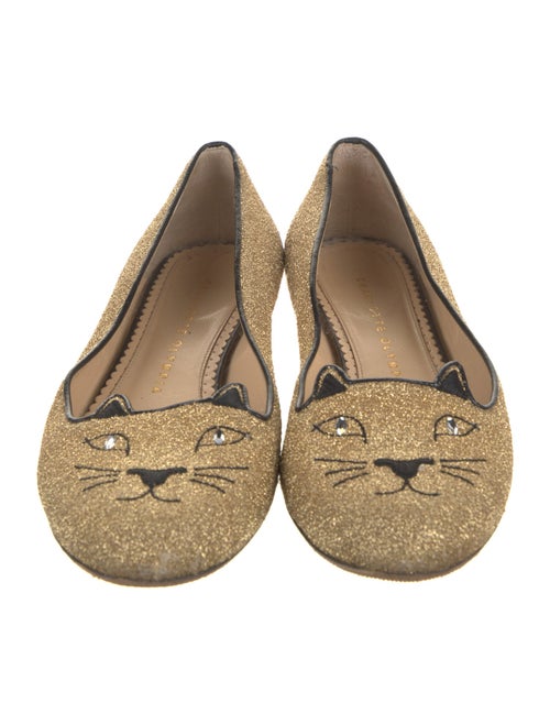 Charlotte Olympia Glitter Crystal Embellishments Loafers