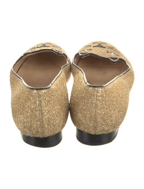 Charlotte Olympia Glitter Crystal Embellishments Loafers