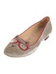 Charlotte Olympia Velvet Embroidered Accent Loafers