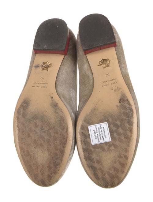 Charlotte Olympia Velvet Embroidered Accent Loafers