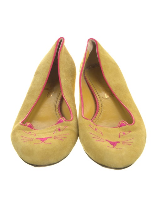 Charlotte Olympia Suede Flats