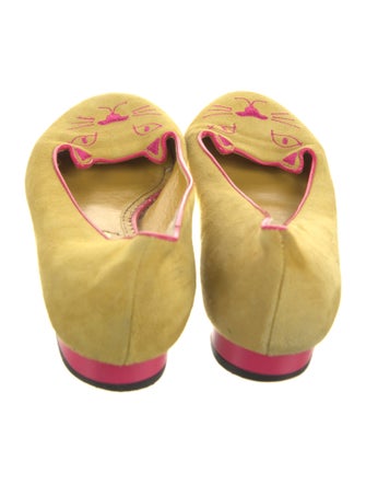 Charlotte Olympia Suede Flats