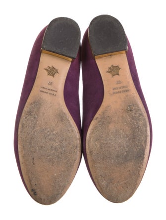 Charlotte Olympia Suede Crystal Embellishments Flats