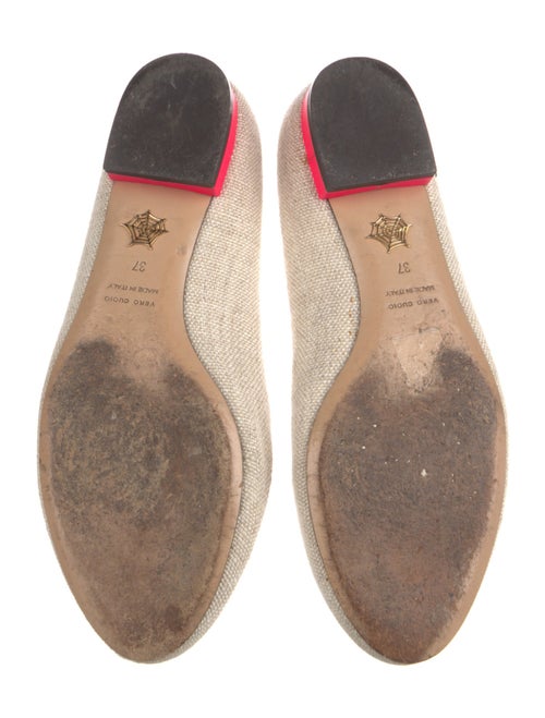 Charlotte Olympia Canvas Printed Ballet Flats