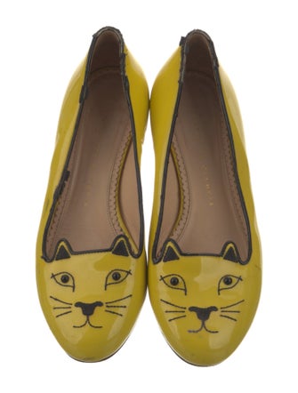 Charlotte Olympia Patent Leather Ballet Flats