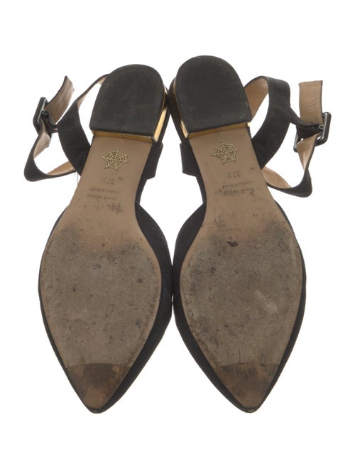 Charlotte Olympia Canvas Floral Print Slingback Flats