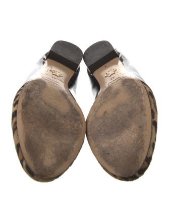 Charlotte Olympia Patent Leather Animal Print Loafers