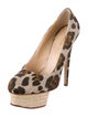 Charlotte Olympia Canvas Animal Print Pumps