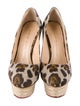 Charlotte Olympia Canvas Animal Print Pumps
