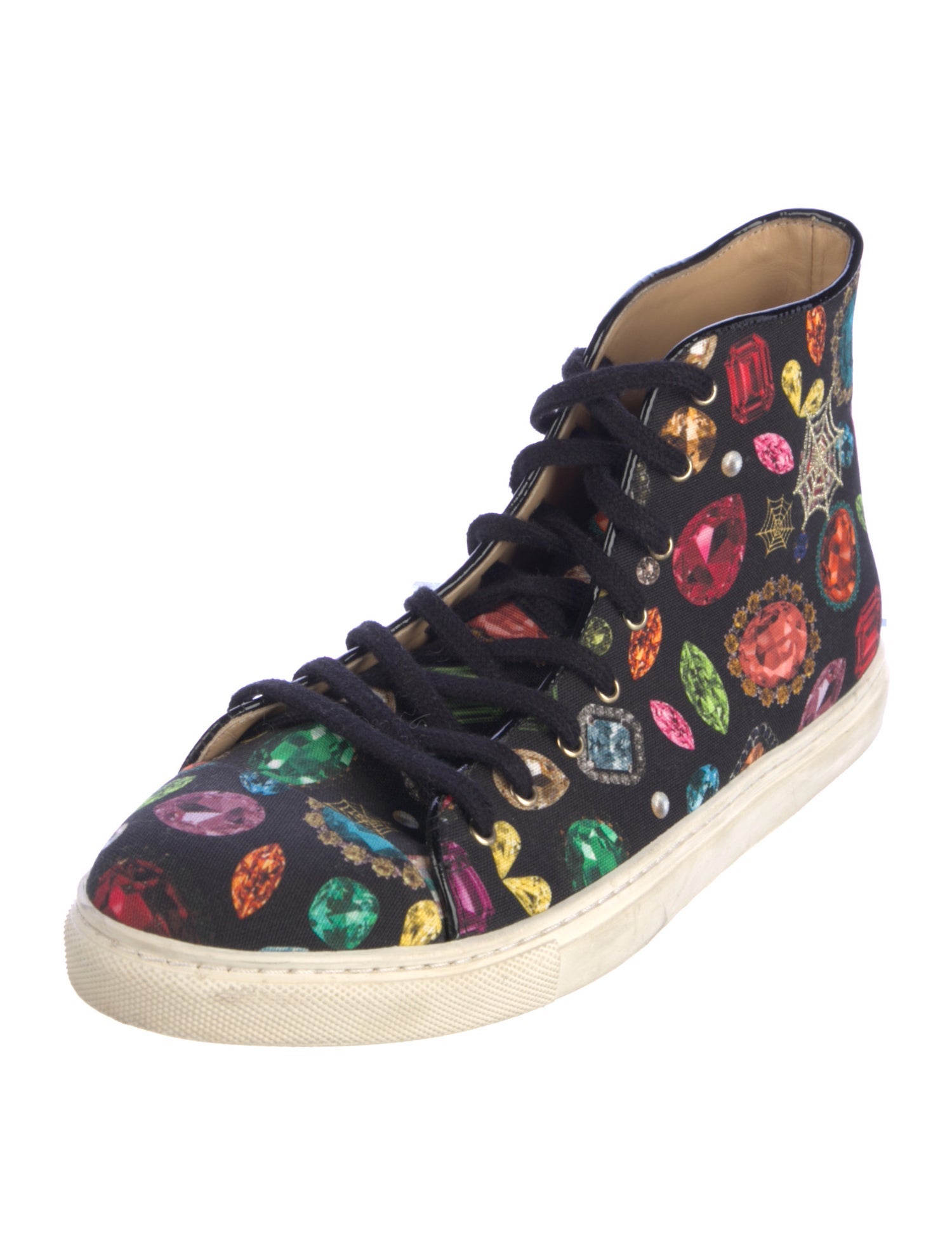 Charlotte Olympia Canvas Printed Sneakers