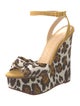 Charlotte Olympia Canvas Animal Print Sandals