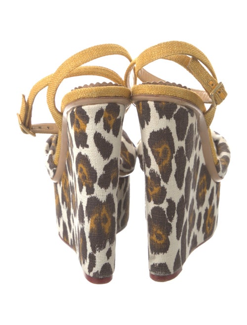 Charlotte Olympia Canvas Animal Print Sandals