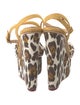 Charlotte Olympia Canvas Animal Print Sandals