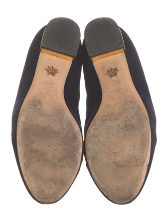 Charlotte Olympia Velvet Embroidered Accent Loafers