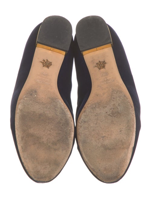 Charlotte Olympia Velvet Embroidered Accent Loafers