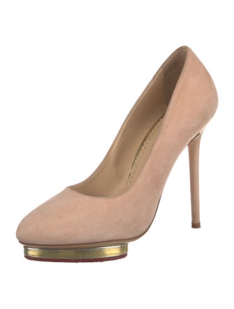 Charlotte Olympia Suede Pumps