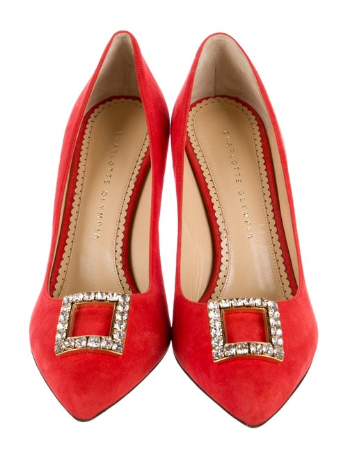 Charlotte Olympia Suede Pumps