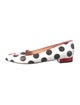 Charlotte Olympia Leather Polka Dot Print Ballet Flats