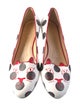 Charlotte Olympia Leather Polka Dot Print Ballet Flats
