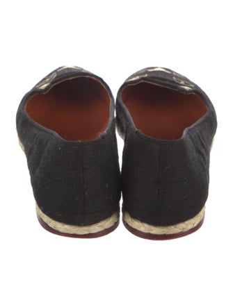 Charlotte Olympia Canvas Embroidered Accent Espadrilles