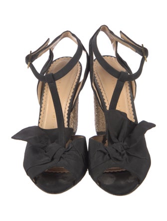 Charlotte Olympia Canvas T-Strap Pumps