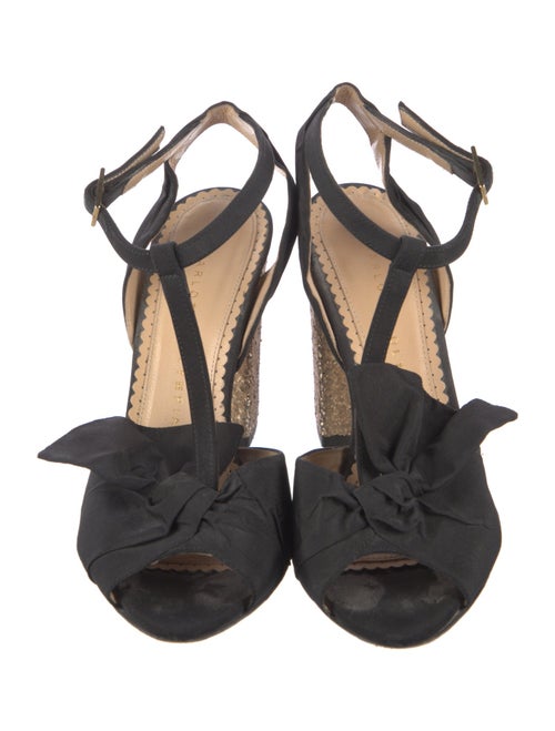 Charlotte Olympia Canvas T-Strap Pumps