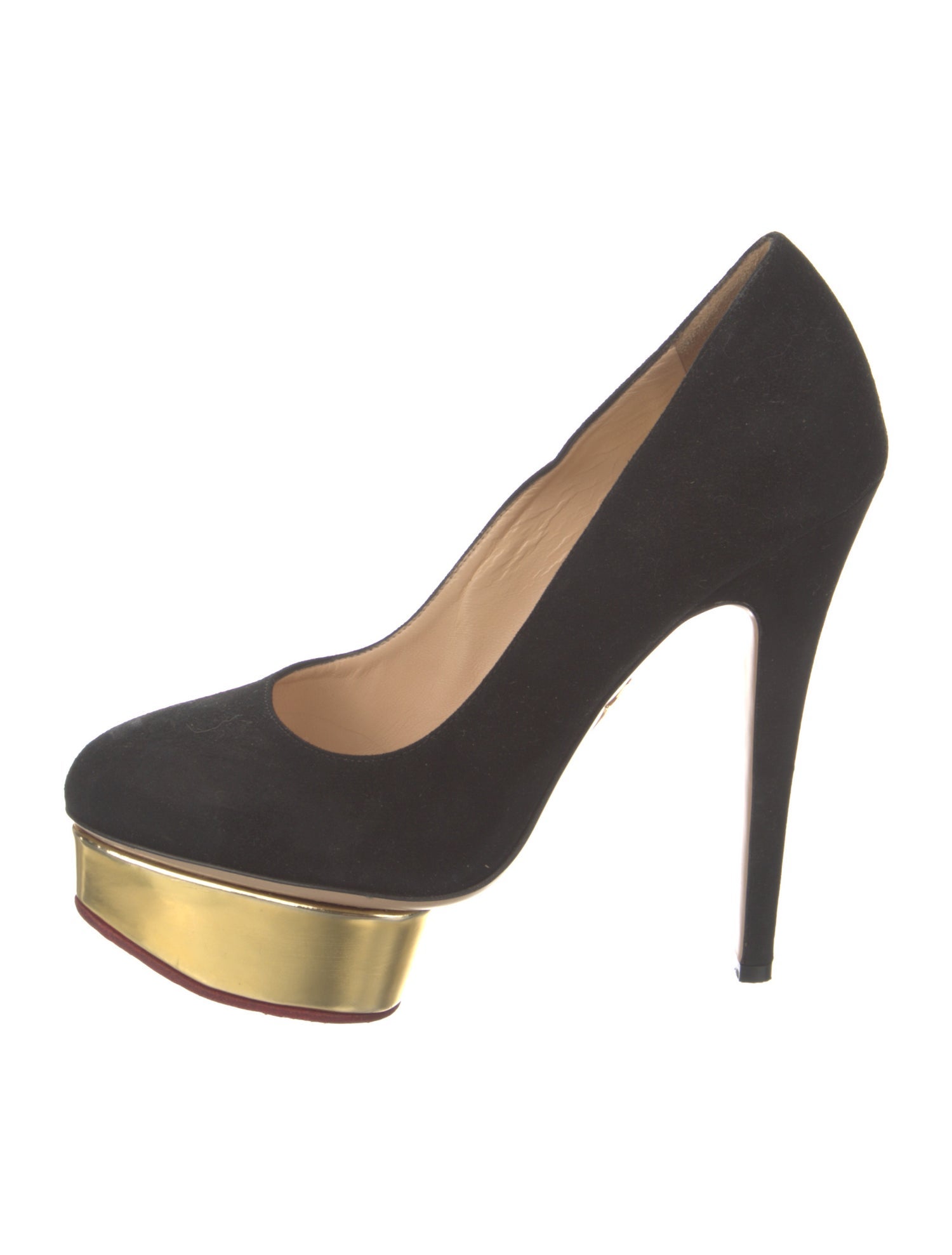 Charlotte Olympia Suede Pumps
