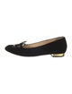 Charlotte Olympia Velvet Embroidered Accent Loafers