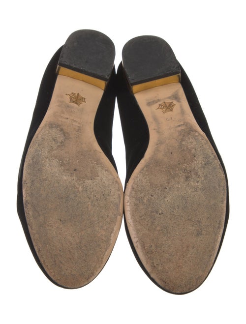 Charlotte Olympia Velvet Embroidered Accent Loafers