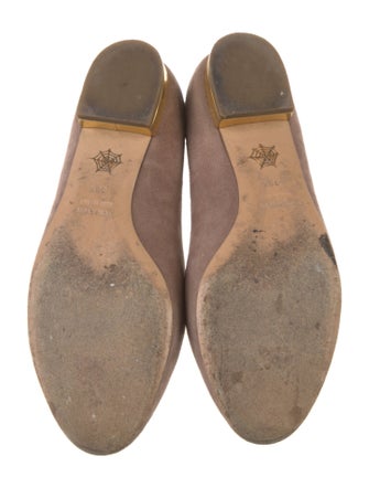 Charlotte Olympia Suede Crystal Embellishments Loafers