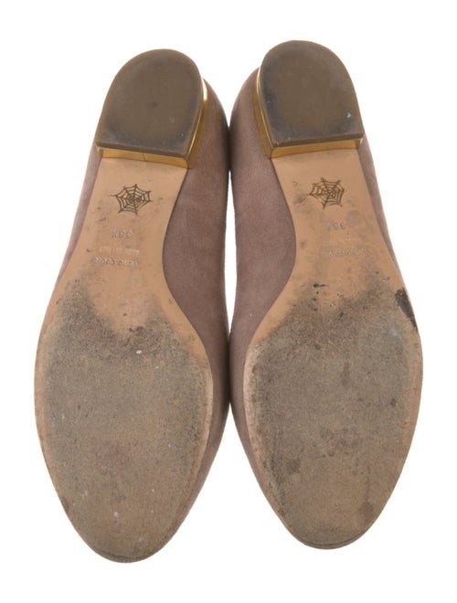 Charlotte Olympia Suede Crystal Embellishments Loafers