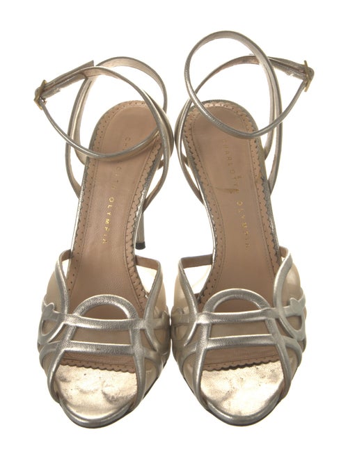 Charlotte Olympia Leather Slingback Sandals