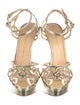 Charlotte Olympia Leather Cutout Accent Sandals