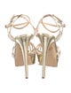 Charlotte Olympia Leather Cutout Accent Sandals