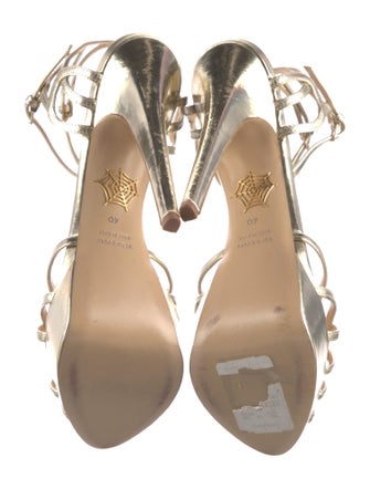 Charlotte Olympia Leather Cutout Accent Sandals