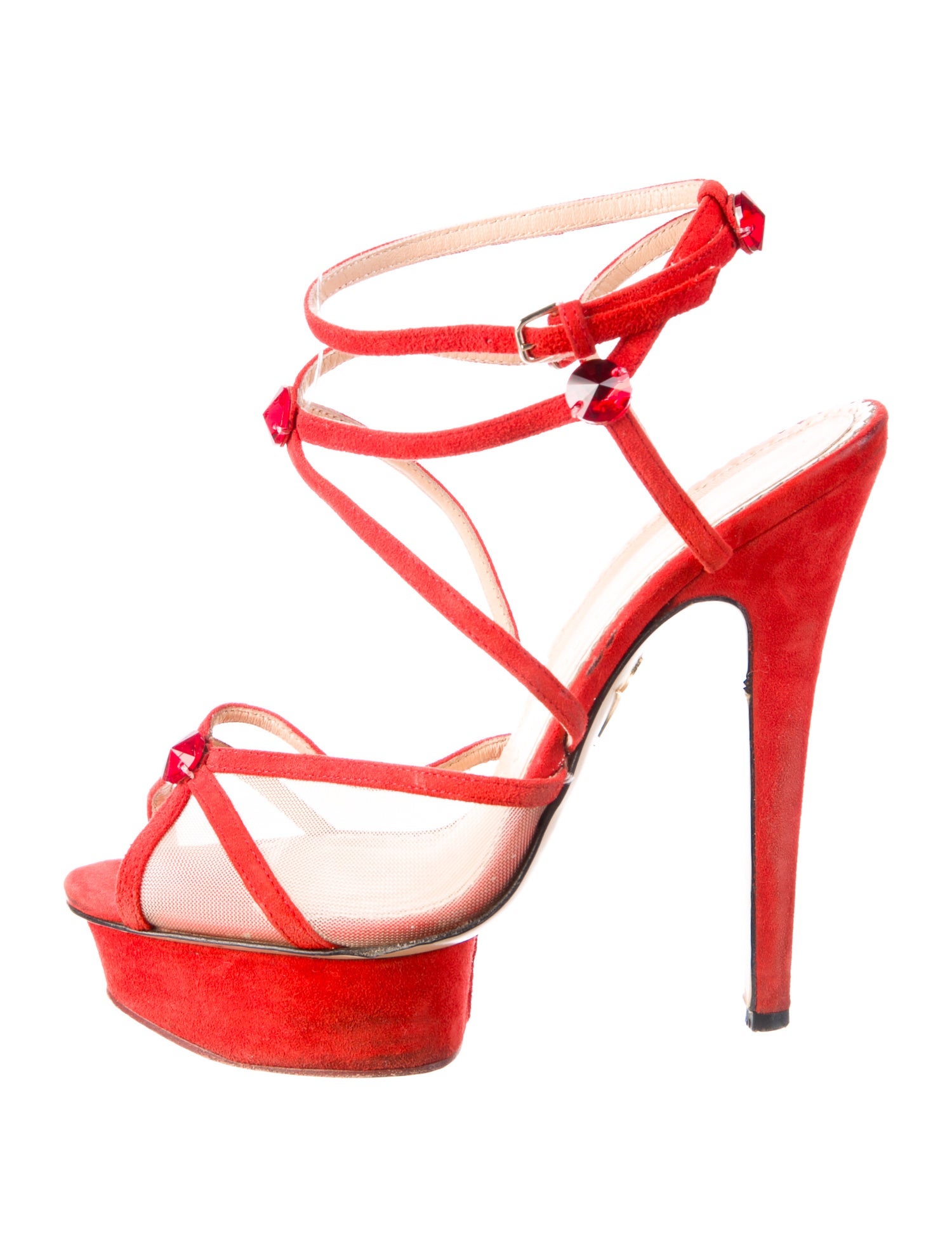 Charlotte Olympia Suede Sandals